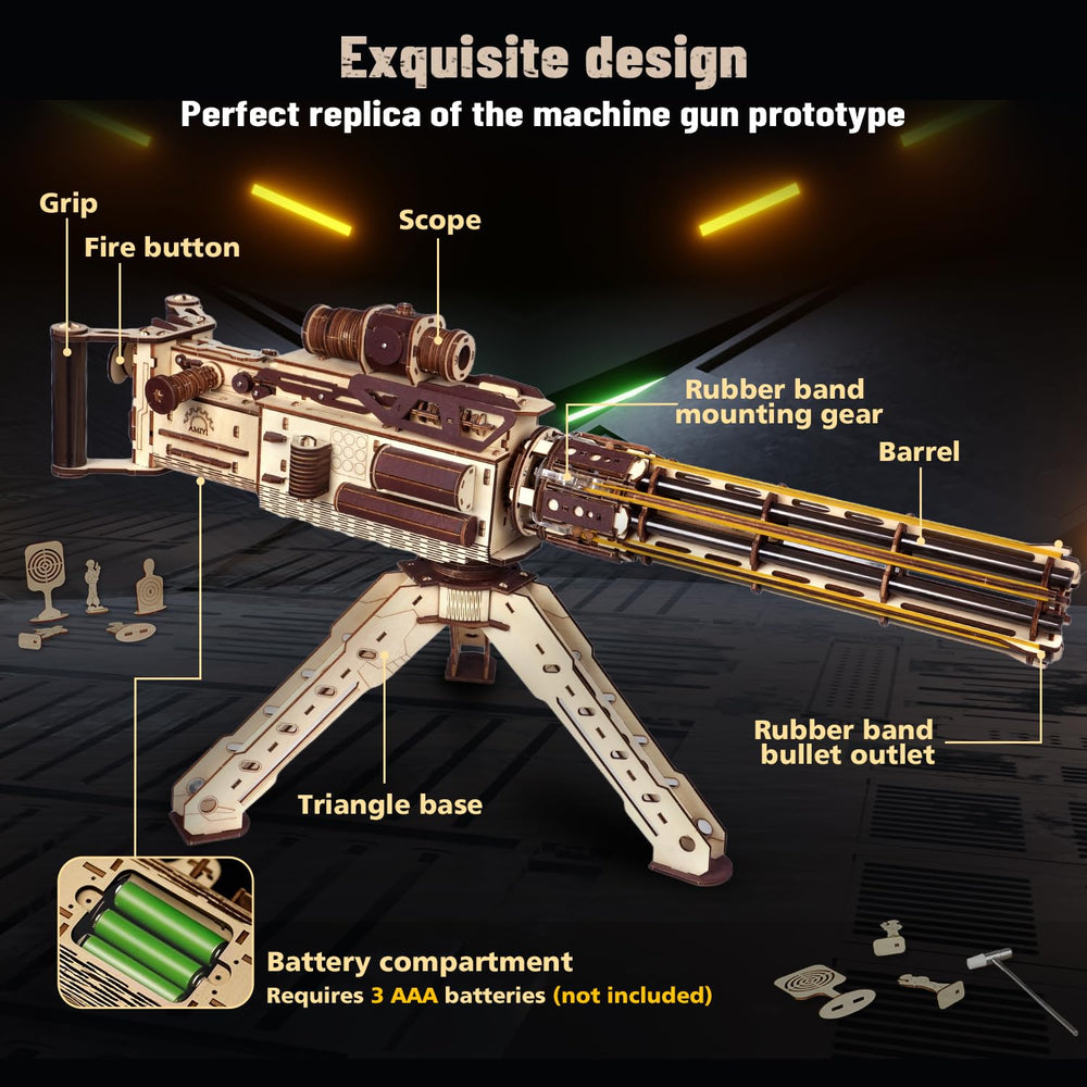 VATOS rotating-barrel mechanism demonstrates smooth gear action during construction.