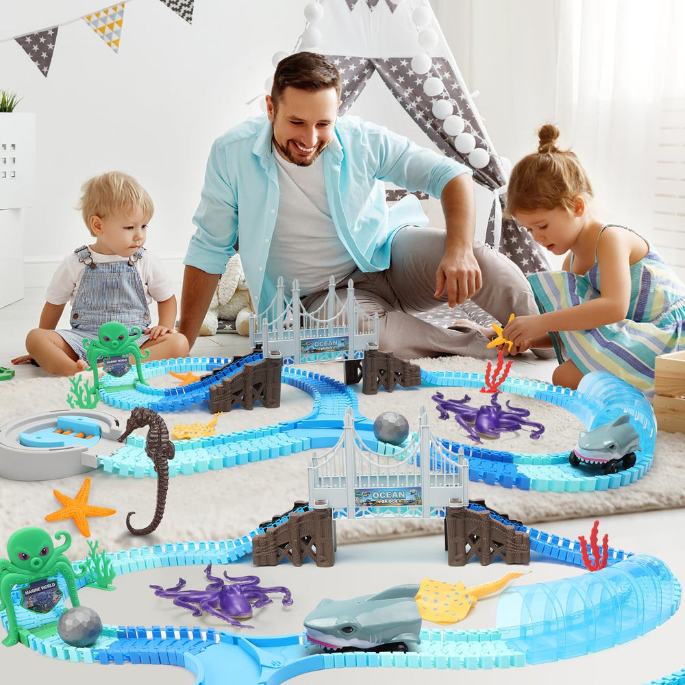 VATOS Track Toys Y-junction piece supports custom routes and varied challenges