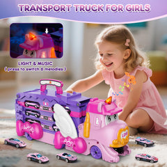 VATOS transport truck with lights and music sparks engaging storytelling and pretend journeys.