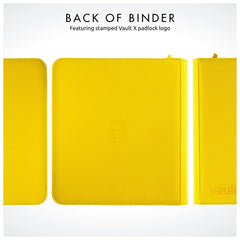 Vault X yellow binder enables neat collection display and quick gameplay access