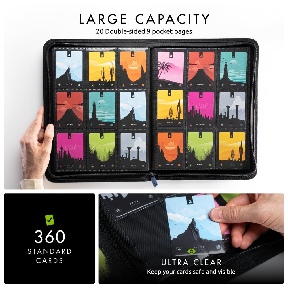 Vault X binder designed to hold 360 cards across 20 pages