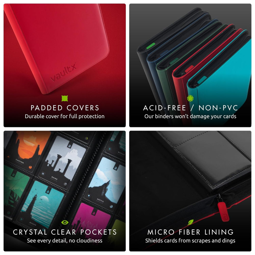 Vault X archival-safe interior protects cards from dust and moisture.