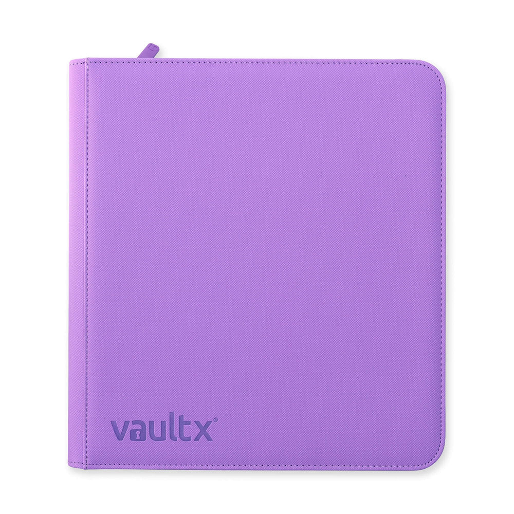 Vault X Exo-Tec binder interior pages with a 12-pocket layout.