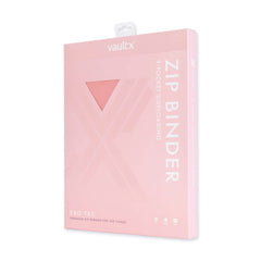 Vault X Exo Tec binder side-loading pocket secures cards during transport.