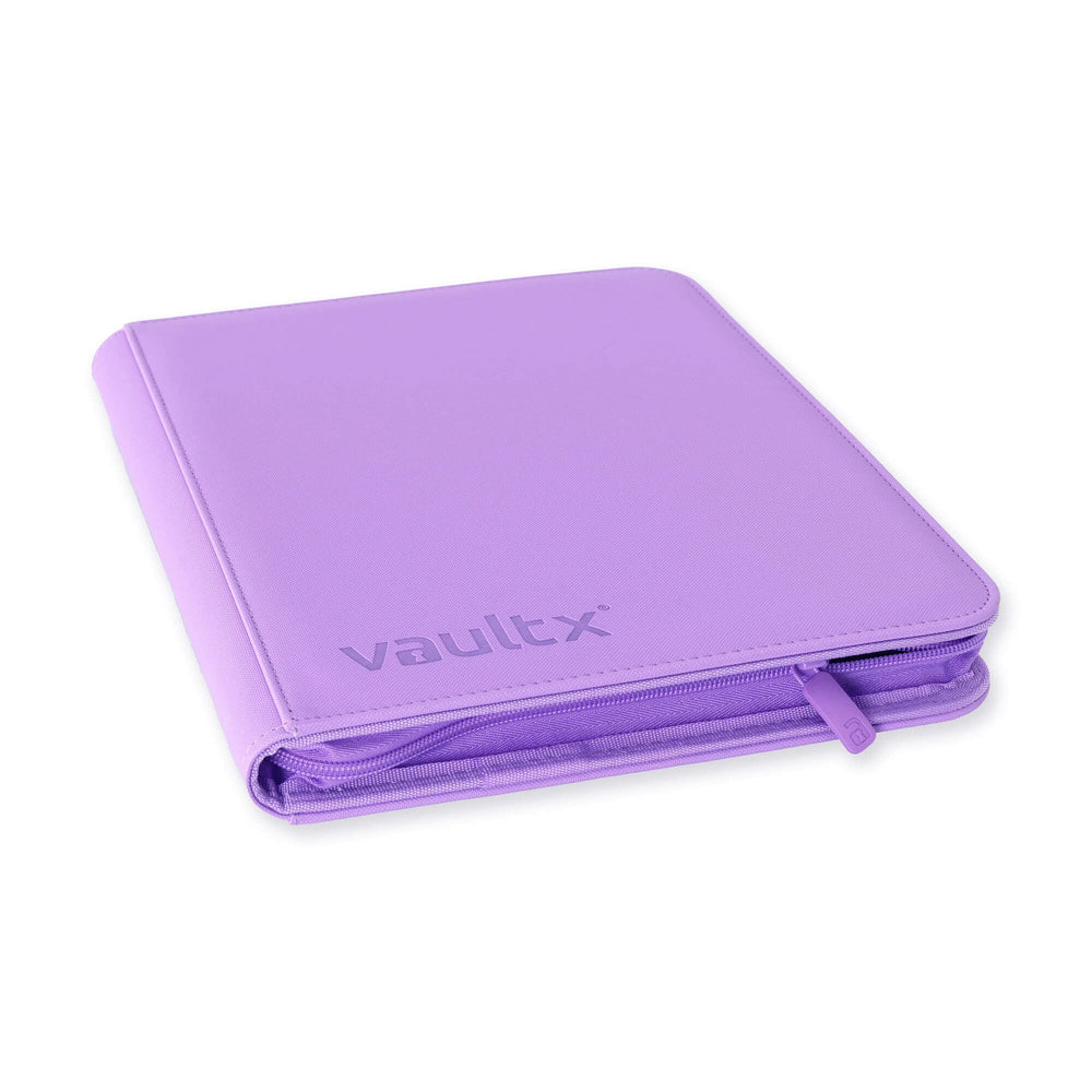 Vault X Exo Tec Zip Binder page spread demonstrates 9-pocket per side layout