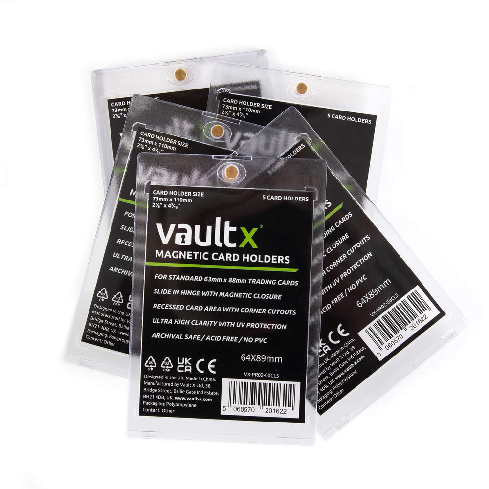 Vault X crystal clear display protects cards while showcasing details.