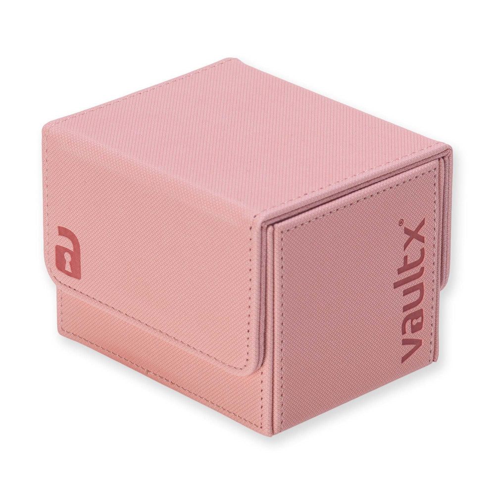 Vault X pink sideload deckbox microfiber lining protecting cards from wear.