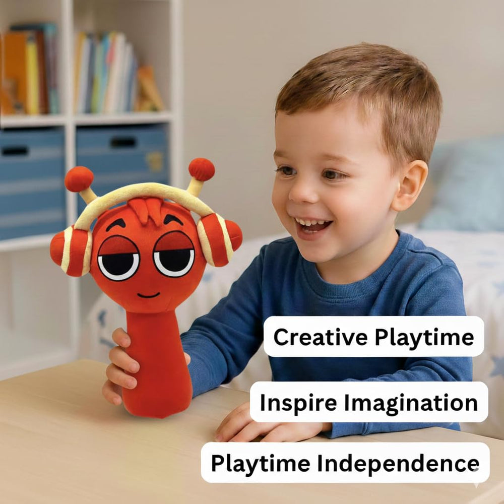 VbStar plush toy 12-inch Pinki for imaginative play and shelf display.
