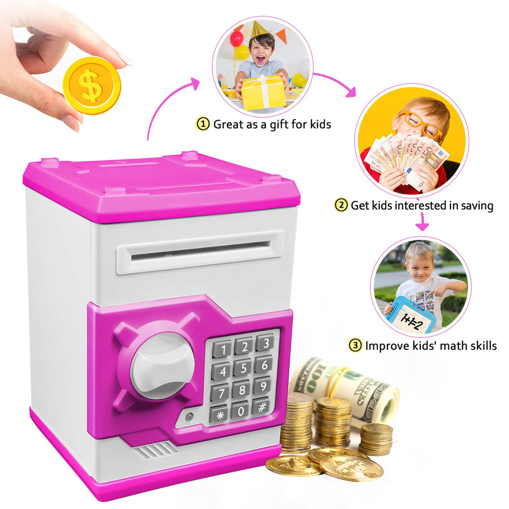 Bill slot close-up shows auto grab functionality for easy cash insertion.