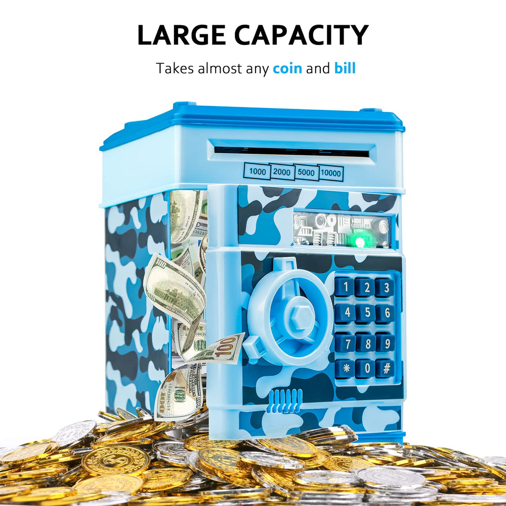 Durable ABS material close-up on Vcertcpl piggy bank