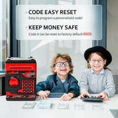 Vcertcpl ATM piggy bank camouflage red coin slot supports easy coin deposits