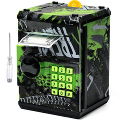 Vcertcpl ATM piggy bank door with four digit code protecting kids savings