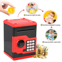 Vcertcpl ATM Piggy Bank interior capacity for coins and bills