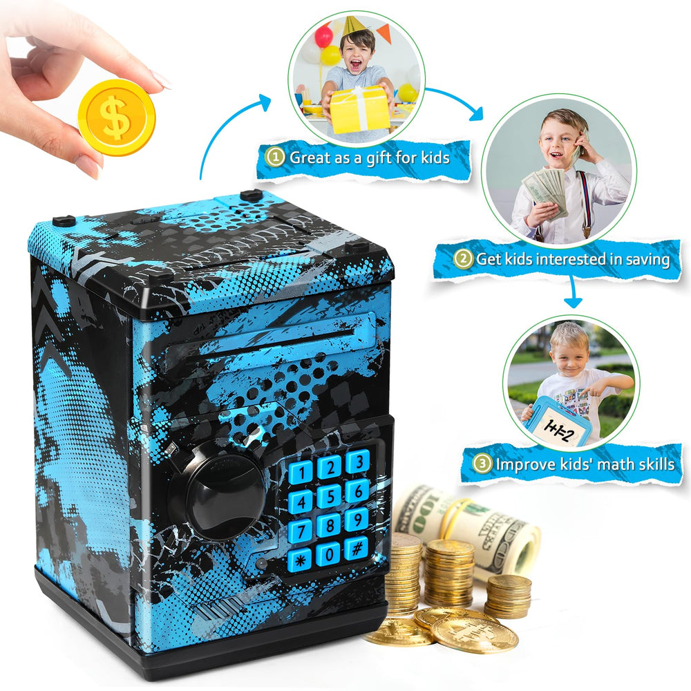 Vcertcpl ATM piggy bank open door revealing password-protected access.