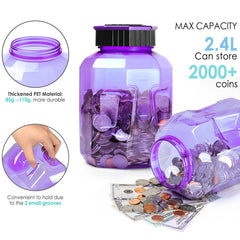 Vcertcpl purple piggy bank suitable for kids and adults
