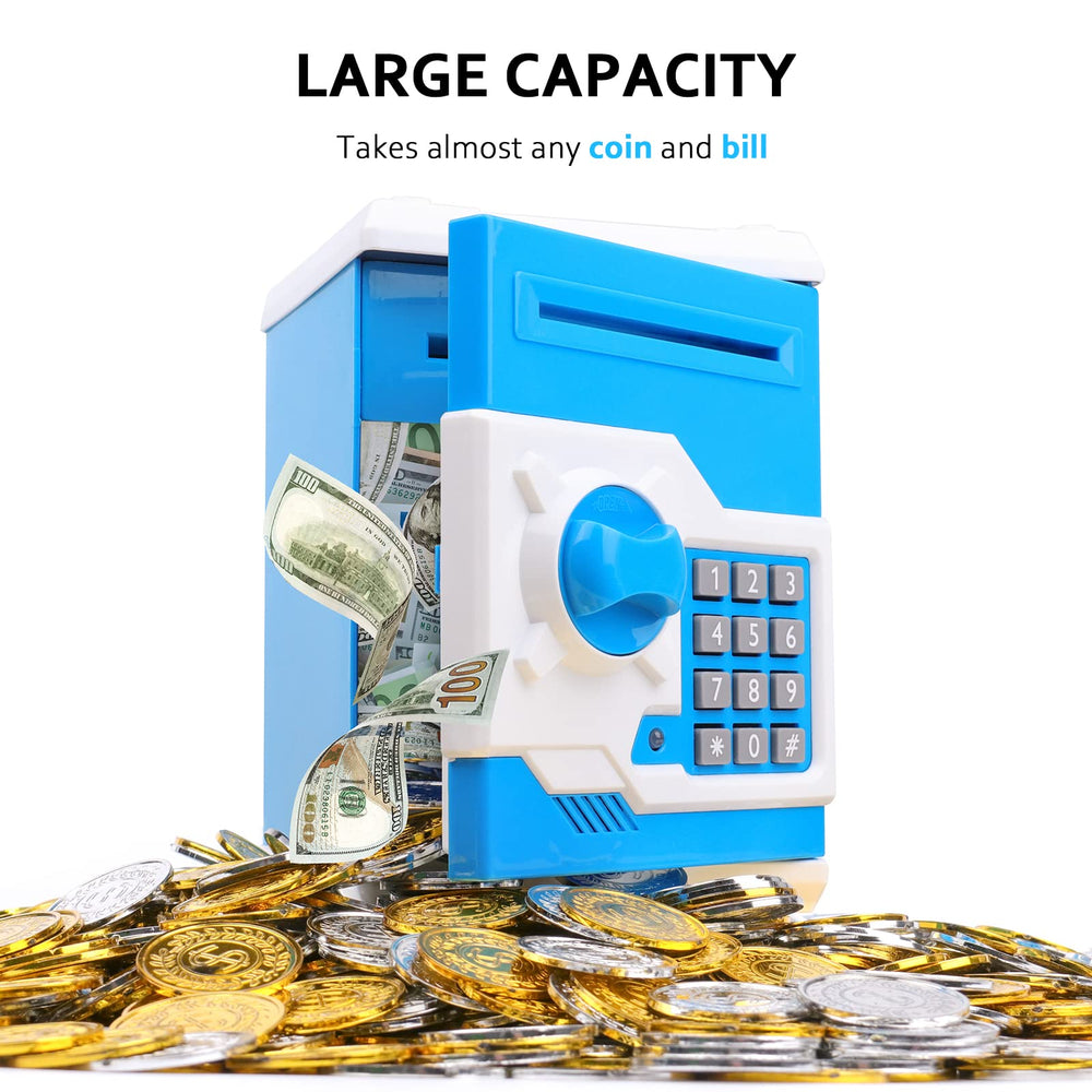 Vcertcpl blue-white bill slot stores paper money securely for future goals.