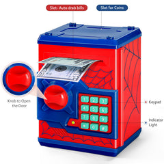 Vcertcpl money-saving box with coin and bill slots for versatile storage.