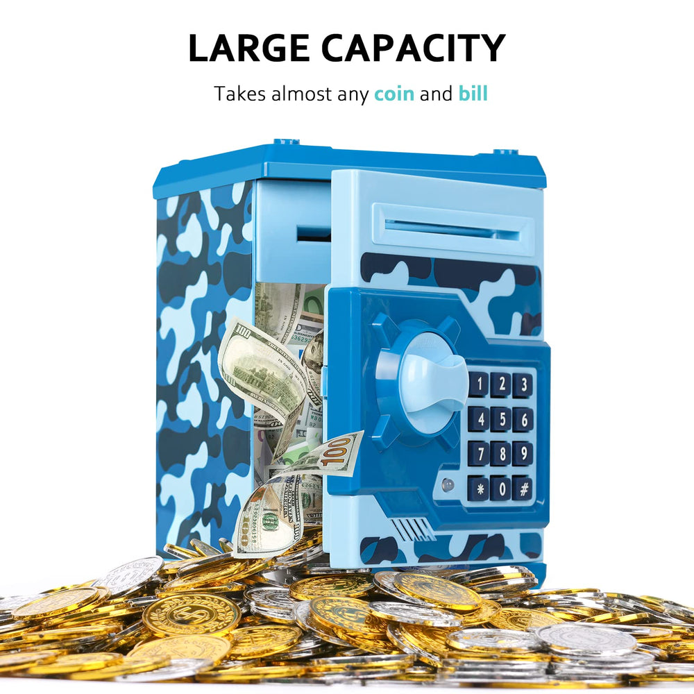 Vcertcpl piggy bank bill slot keeps paper money organized for kids.