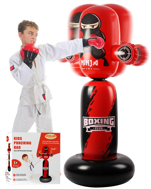 VCOLAN Kid Punching Bag top with 360-degree rotation for dynamic play