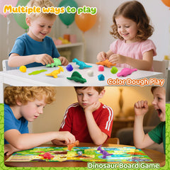 VConejo dinosaur dough set triceratops-model: colorful dough and tools for spatial planning