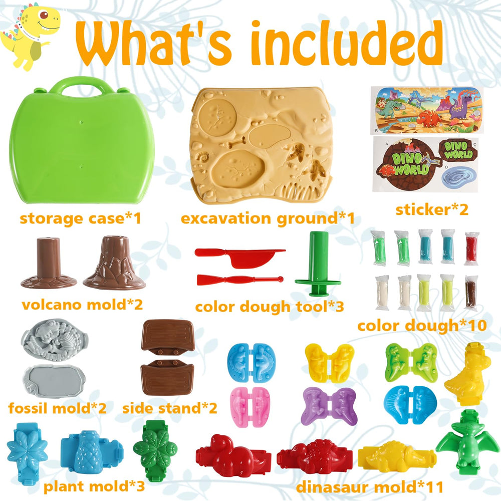 VConejo volcano excavation tools enabling hands-on dough activities and volcanic imagination.