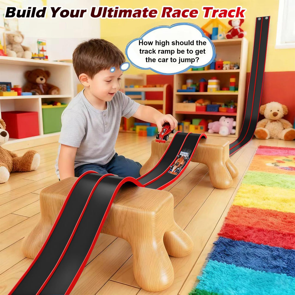Vcsaq dual-lane race supports head-to-head play for fun competition.