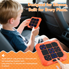 VDPDO Tic Tac Toe 6-in-1 pocket-size device enables travel-friendly learning games for kids
