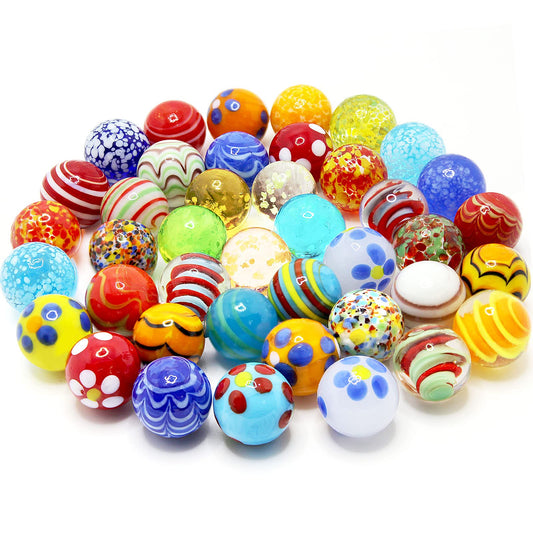 VEALIZUU colorful glass marbles set boosts imaginative play and color recognition.