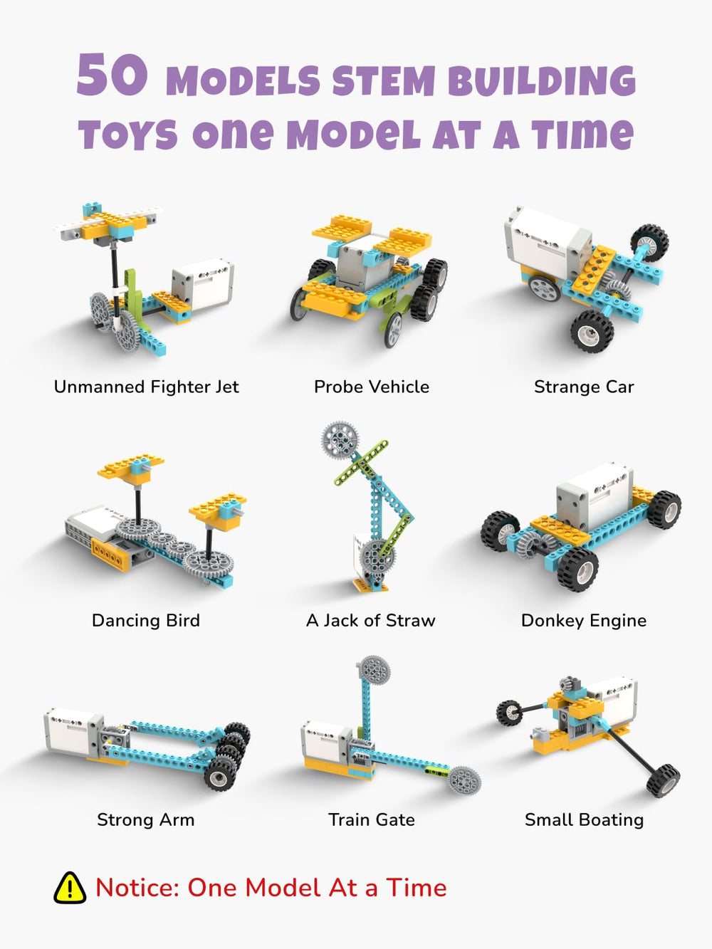 Veecafiodi 50-in-1 STEM kit attack and defense robot model supports creative engineering play