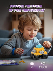 Veecafiodi 50-in-1 STEM kit radar vehicle model encourages problem solving and planning