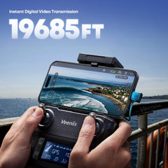 Veeniix V11PRO two-battery pack enables uninterrupted aerial sessions.