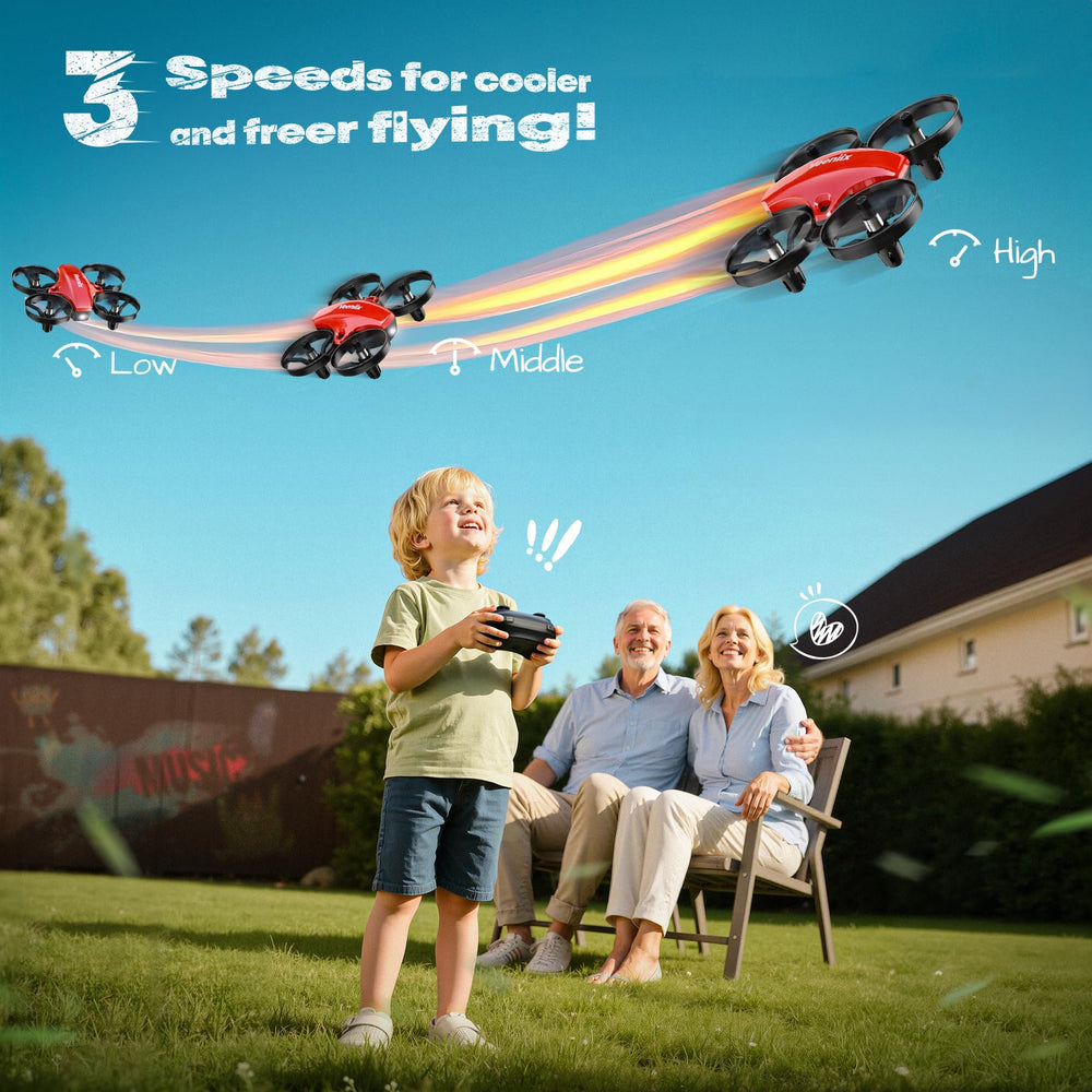 Veeniix V995 toss-launch action captures quick starts for spontaneous flights.