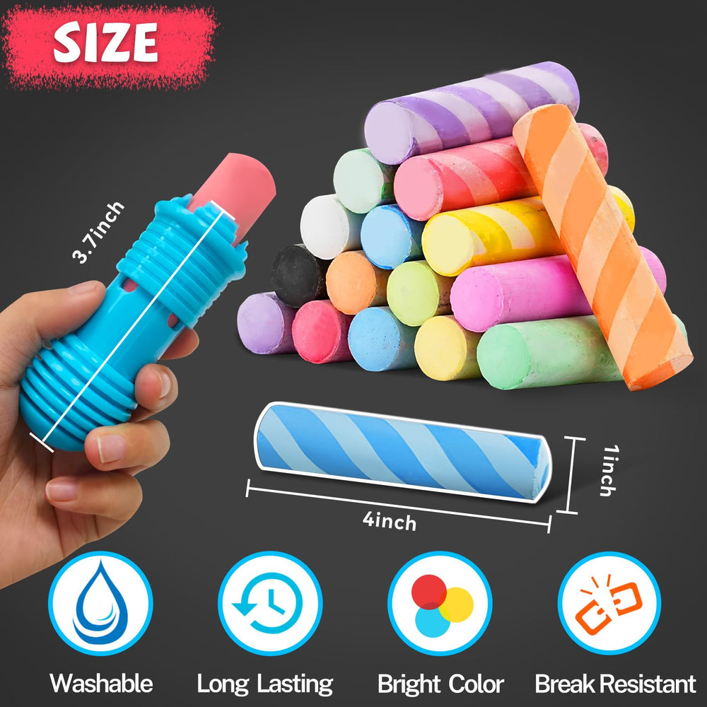 VEESA chalk holders keep little hands clean for mess-free drawing.