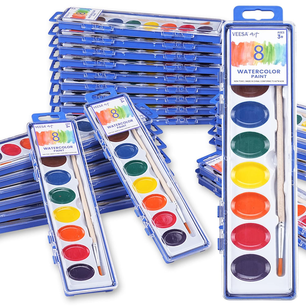VEESA gift-ready watercolor set designed as a creative present