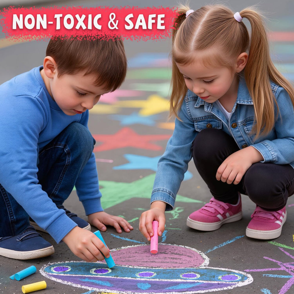 VEESA outdoor chalk set sparks creativity for driveway art and backyard games.