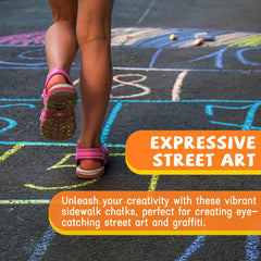 VEESA sidewalk chalk setup ideas for parties and family fun outdoors.