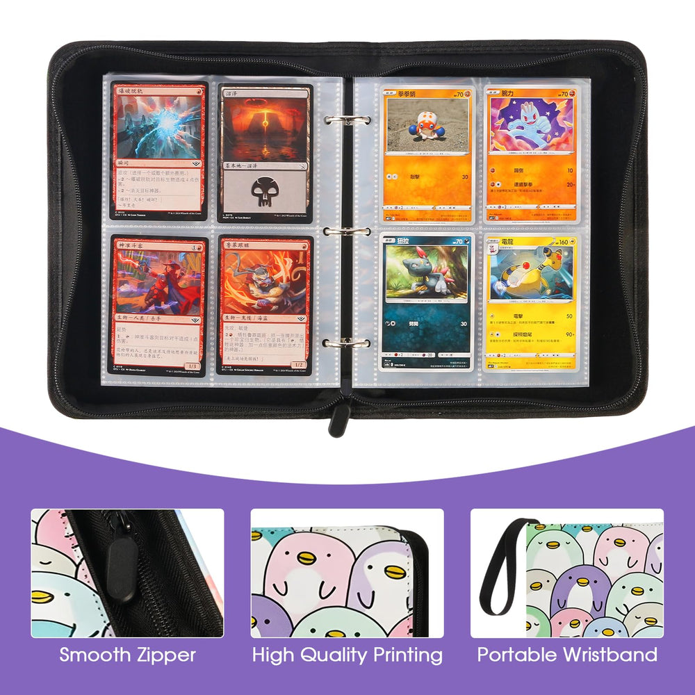 VEHODEVIA Penguin four-pocket layout helps organize up to 400 cards