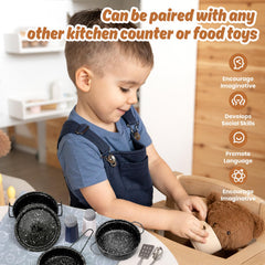 Veitch fairytales spaghetti server aids kid-friendly stirring and plating play.