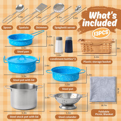 Veitch Fairytales stockpot: blue accents for imaginative pretend cooking.