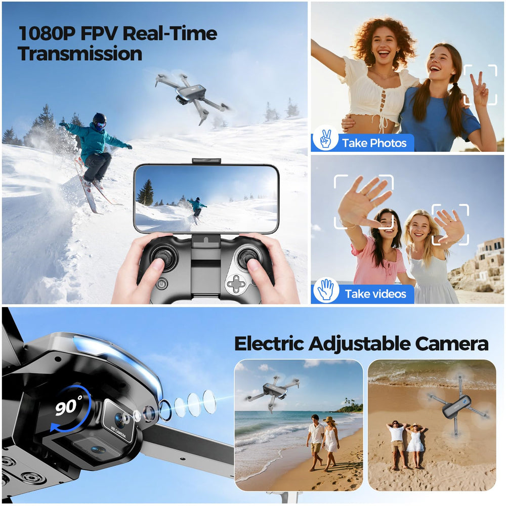 Velcase foldable drone folded compactly for travel