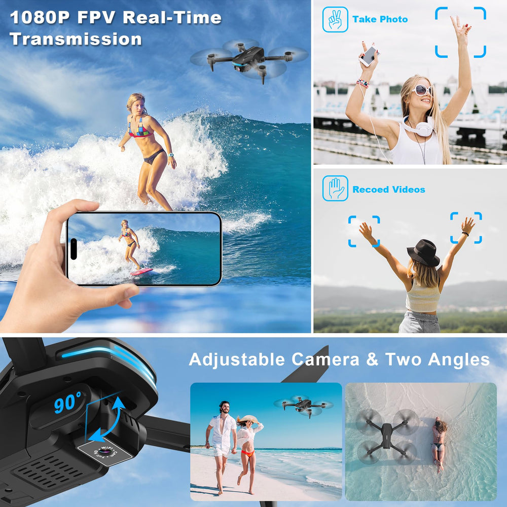Velcase one-key takeoff landing demo with portable case for easy outdoor adventures.