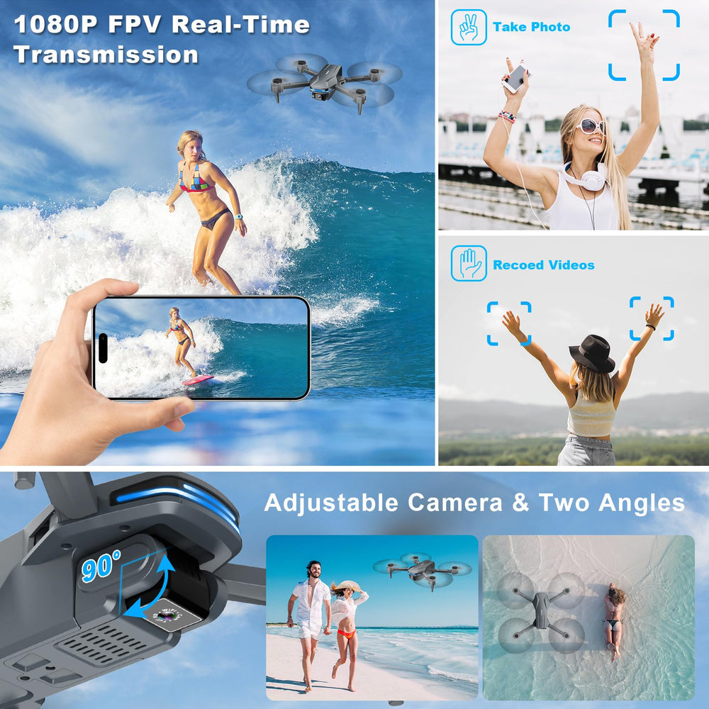 Velcase drone controlled with Velcase VGO app for live FPV feed