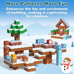 Veneibe magnetic blocks reindeer scene inspire imaginative building and storytelling.