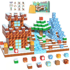 Veneibe magnetic blocks Santa scene for festive STEM play and creativity.