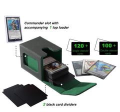 Venssu deck box with two dividers organizing decks and tokens neatly