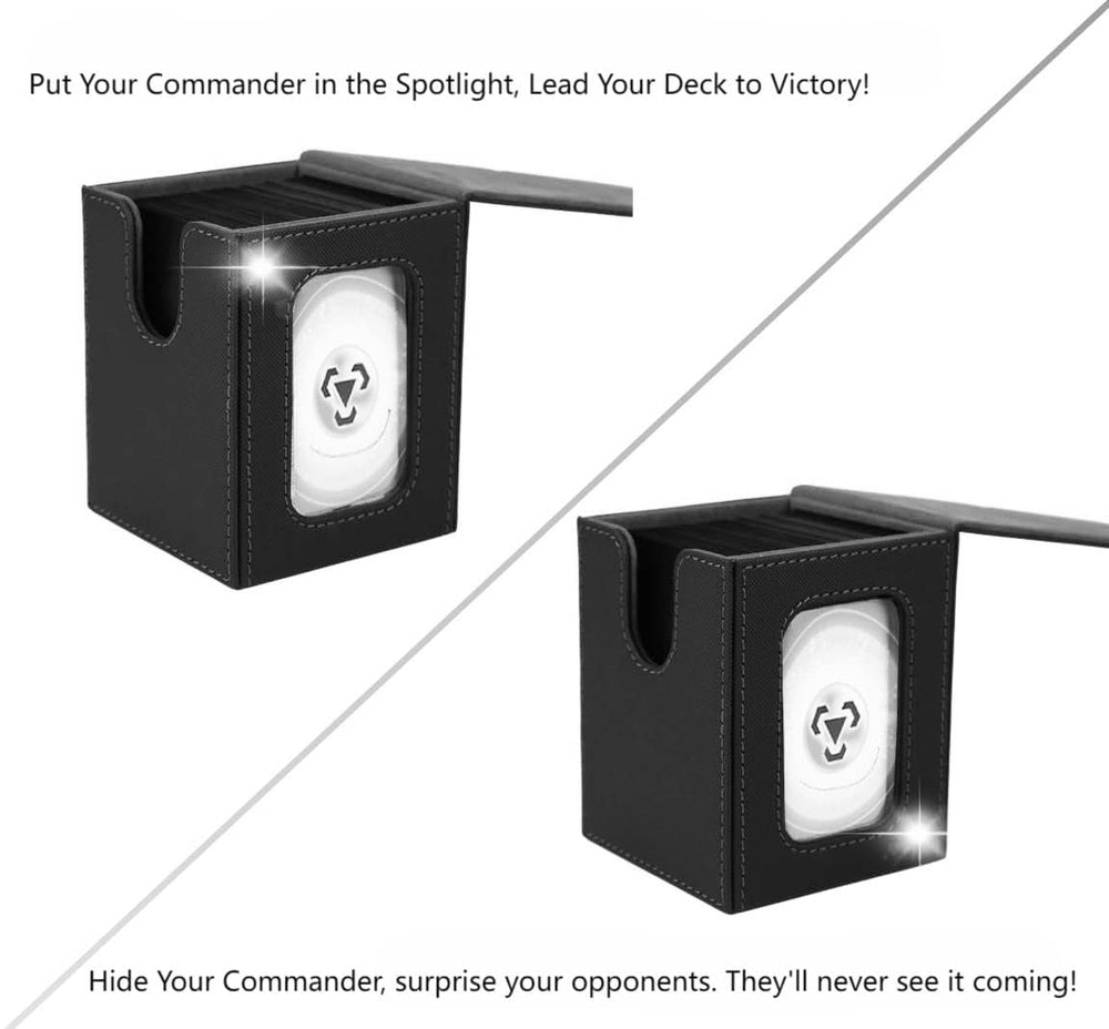 Venssu MTG deck box demonstrates portable design for travel.