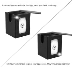 Venssu MTG deck box demonstrates portable design for travel.