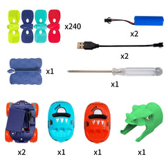 Veook colorful track pieces create vibrant, customizable race routes.
