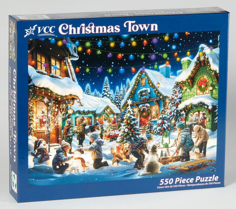 Vermont Christmas Company interlocking puzzle pieces with precise fit for satisfying build