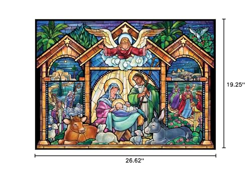 Vermont Christmas nativity scene puzzle fosters cozy family tradition.